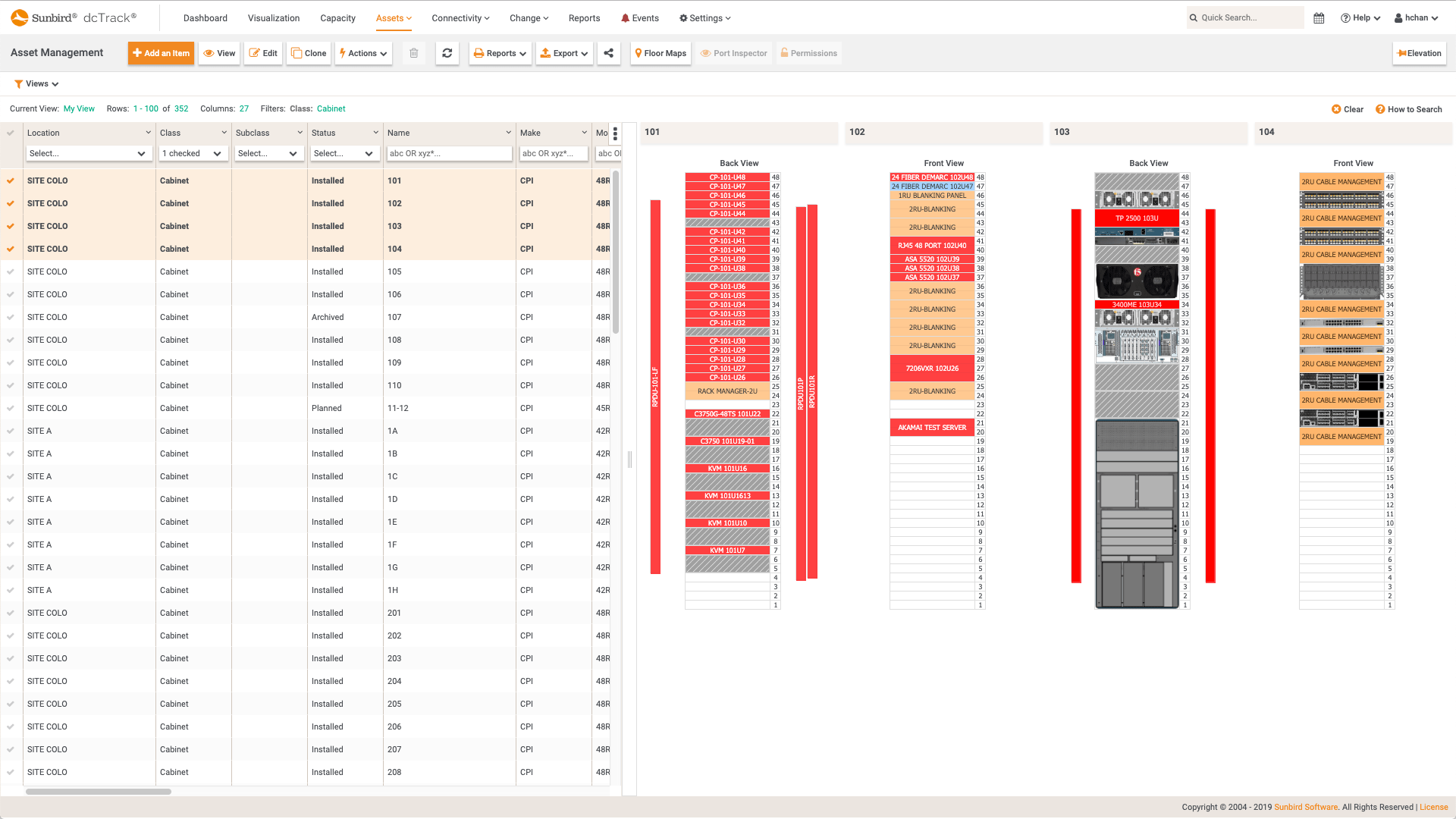 Data Center Asset Management Sunbird DCIM